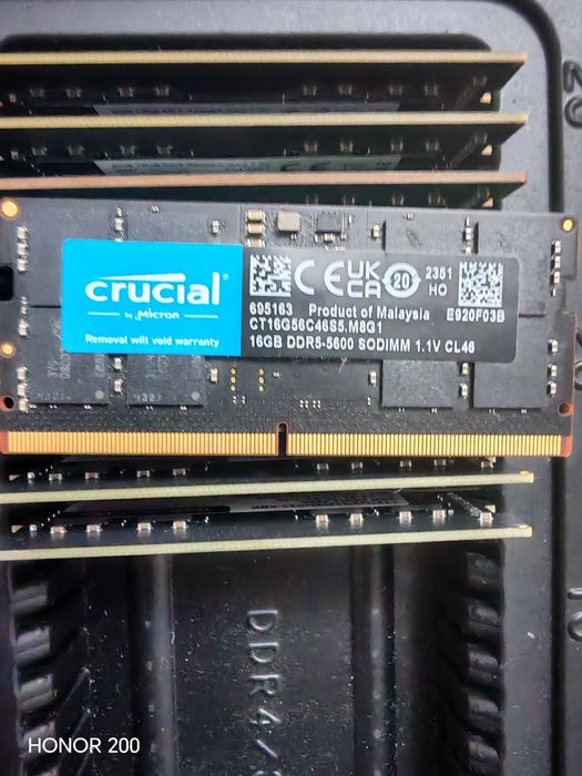 Crucial DDR5 16gb 4800mhz sodimm