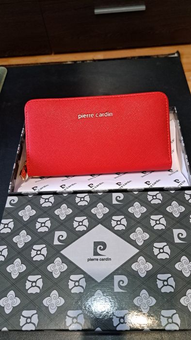 Portofel dama Pierre Cardin, roșu, produs original.