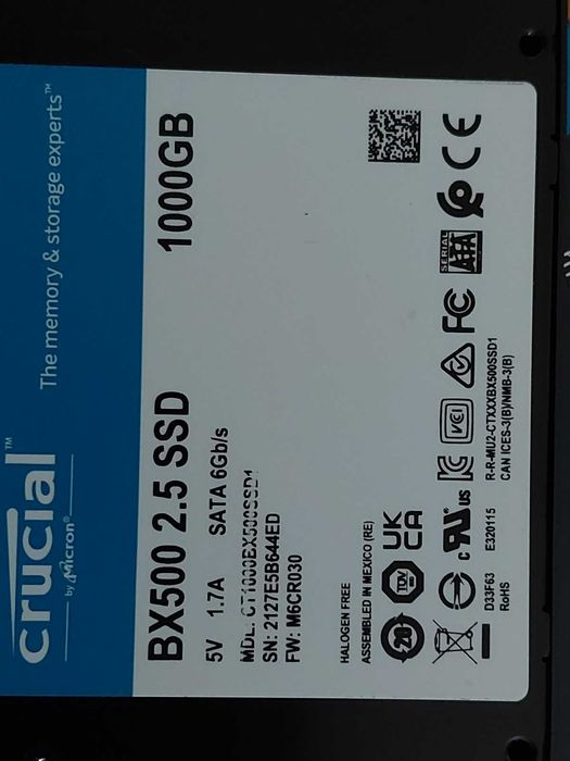 1TB SSD - Samsung, Crucial BX500, King Spec, SanDisk, WD