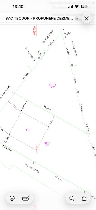 Teren intravilan 585 mp2  Miroslava