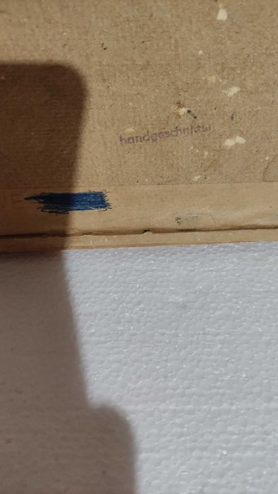 Уникална картина с къщи в дървена рамка и стъкло