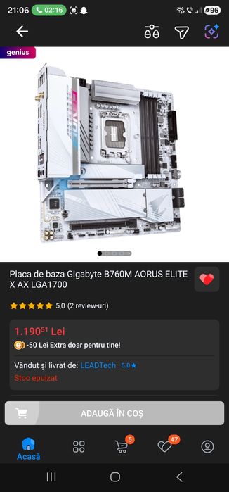 Vând kit I9 14900k, 32gb ram ddr5, Aorus elite B760m