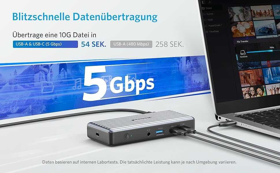 Докинг станция Anker PowerExpand 60W Docking Station