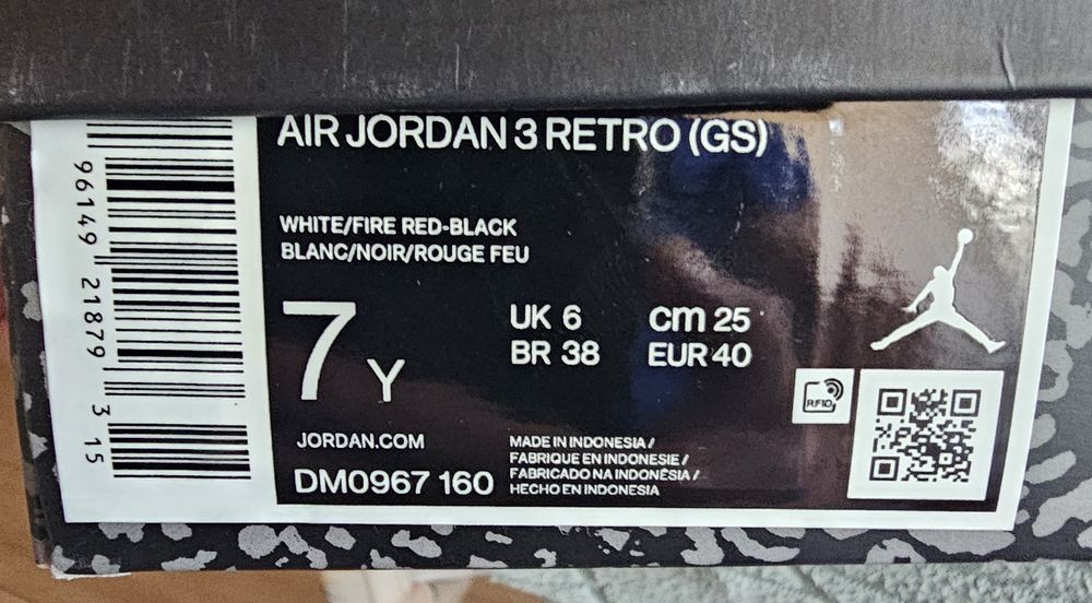 Nike Air Jordan 3 40 номер