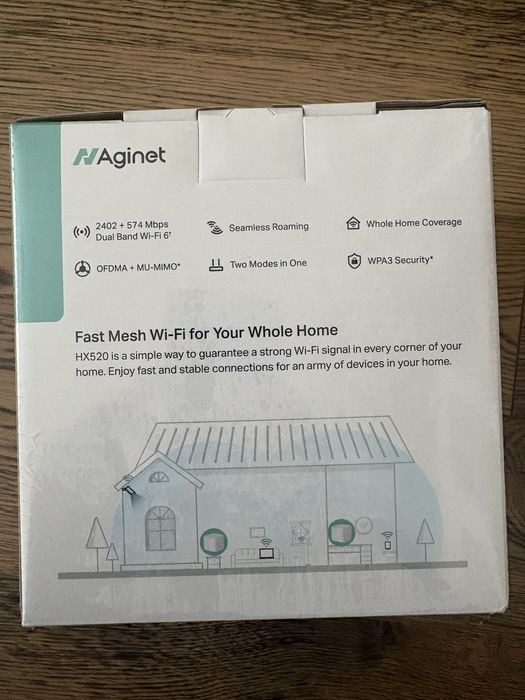 TP-Link Aginet HX520 – AX3000 Mesh Wi-Fi AP | НОВ, неразпечатван
