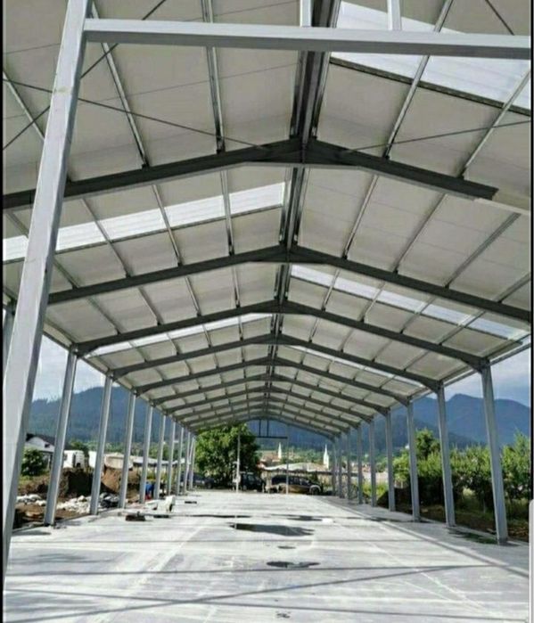 Vand hala pe structura metalică stil saivan de 30×12×4