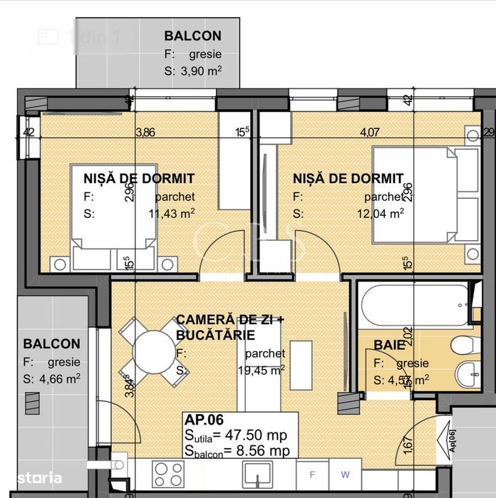 Exclusivitate! Com0% ! Apartament premium cu 3 camere finisat in Apahi