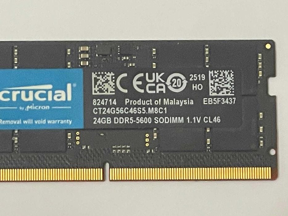 Kit Memorii Laptop 48GB SODIMM Crucial DDR5 5600 2X24GB CL46