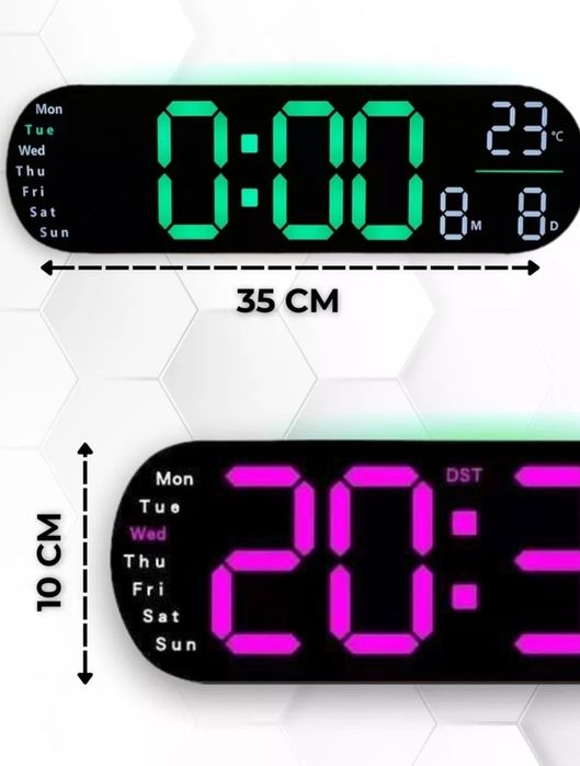 Электронный часы с подсветкой с пультом