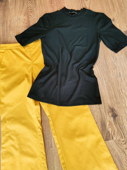 Уникален сет в жълто и петролено зелено