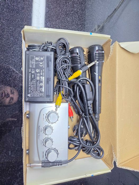 Preamplificator Microfon cu Efect 2 Microfoane Karaoke Azusa MIK0115