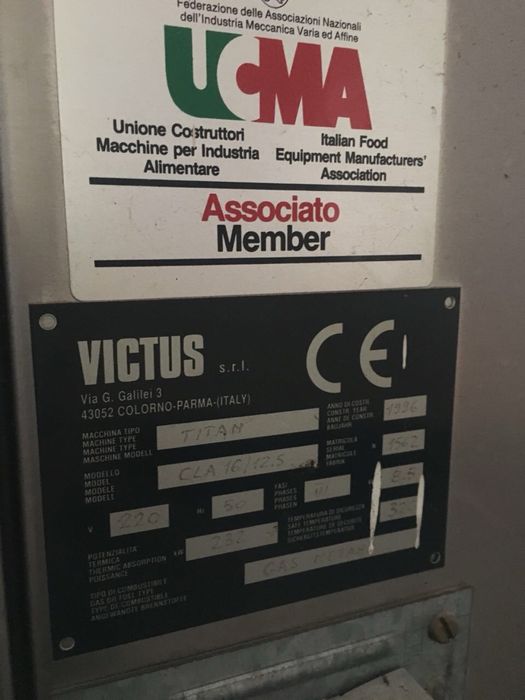 Cuptor tunel  panificatie VICTUS TITAN 16x1,6