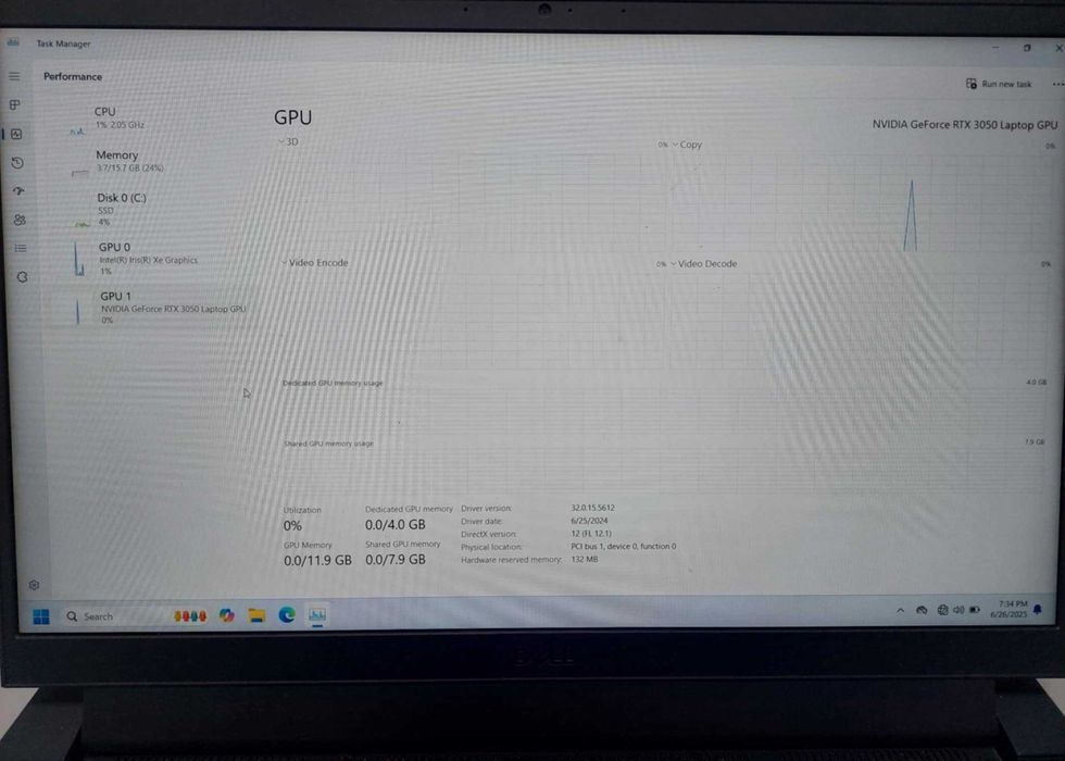 Laptop Gaming Dell G15 5511