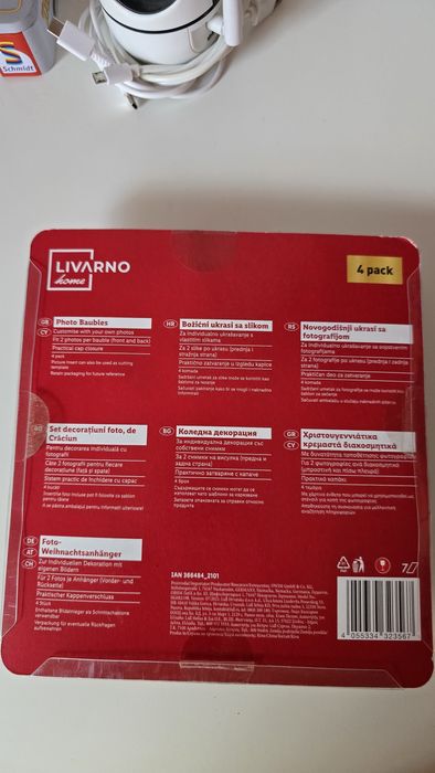 Set 4 buc globuri foto Craciun nou