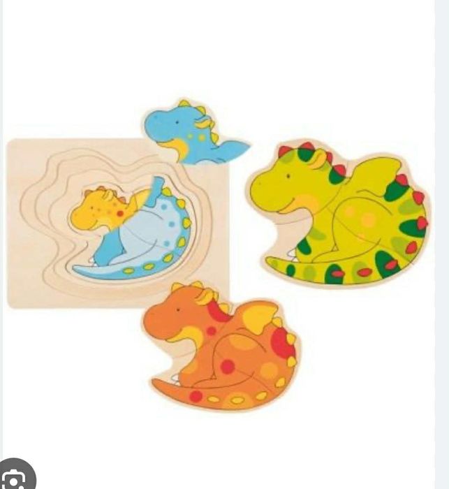 Дървен пъзел Дракон