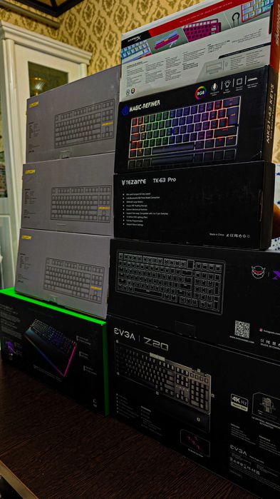 НОВЫЕ! Продам механическая клавиатуры RAZER, HyperX, АОС, EVGA, Kitcom