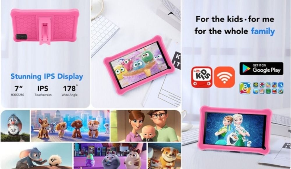 Таблет за деца 7 инча Chigoods, Android 11, 3GB RAM 32GB ROM 128GB