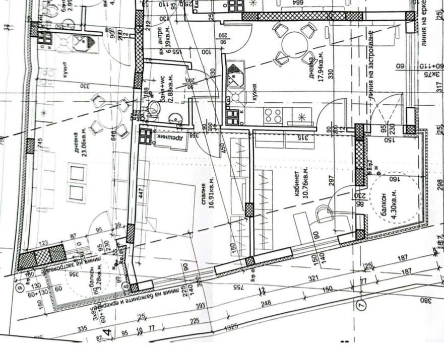 Варна кв.Левски Тристаен апартамент