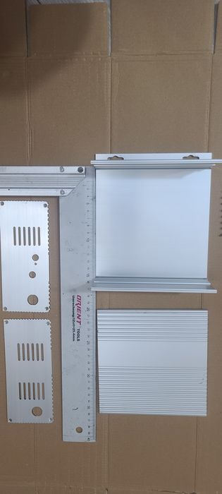 Алюминиевый корпус коробка для приборов блоков питания и т д 155×155