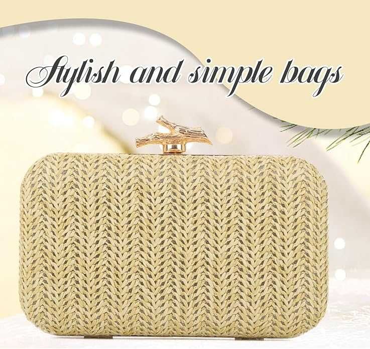 Елегантна Дамска чанта ратан с верижка