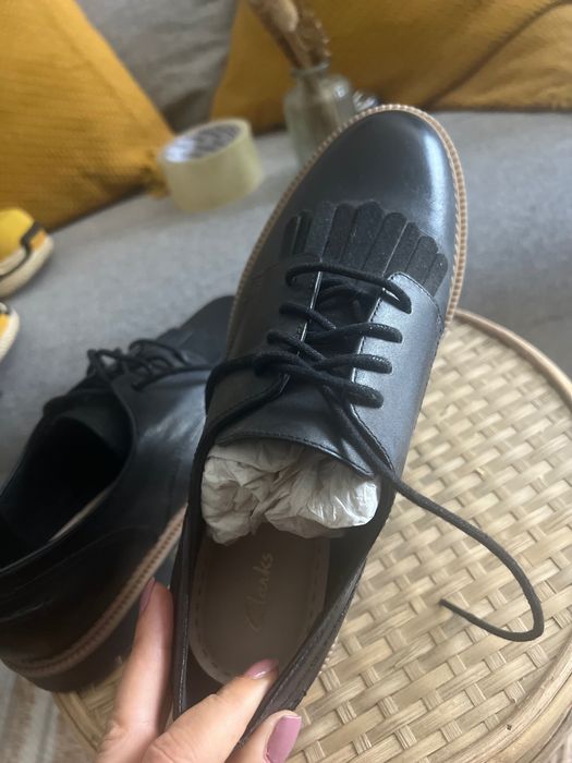 Pantofi mocasini Clarks 36 noi dama piele naturală