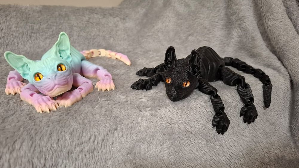 3-d игрушки в виде котиков сфинксов