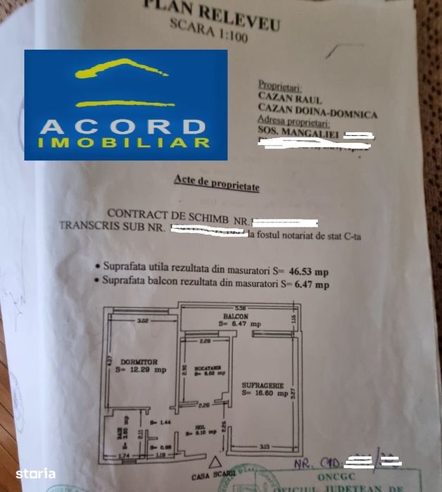 Gara mangaliei-apartament 2 camere decomandat 52 mp