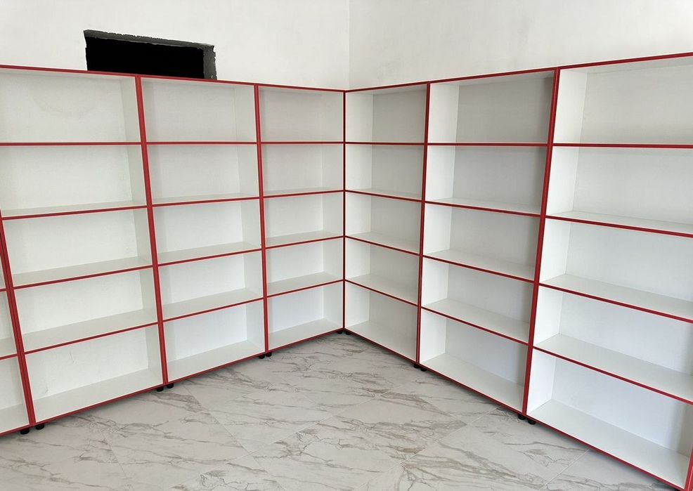 Magazin stilaj polka vitrina uchun mebel