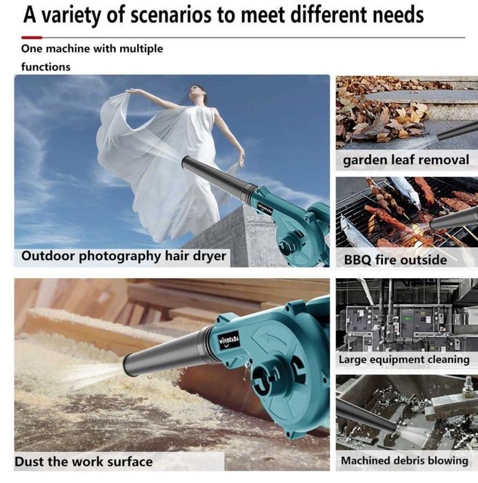 Suflanta si Aspirator41V  18000 RPM viteza Maxima Sac