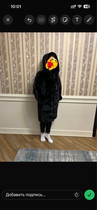 Норка шуба блэк лама