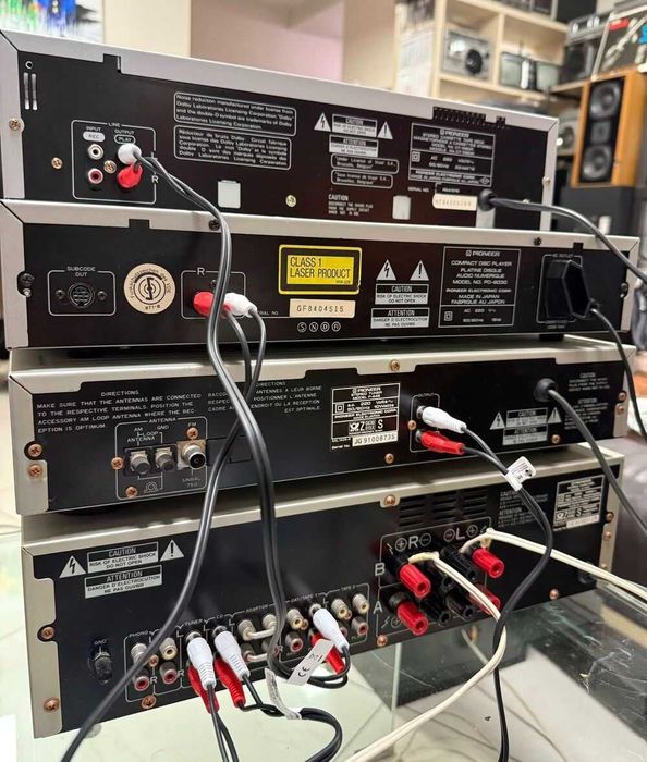 Ретро аудио сет PIONEER - сива серия - усилвател, дек, cd и тунер