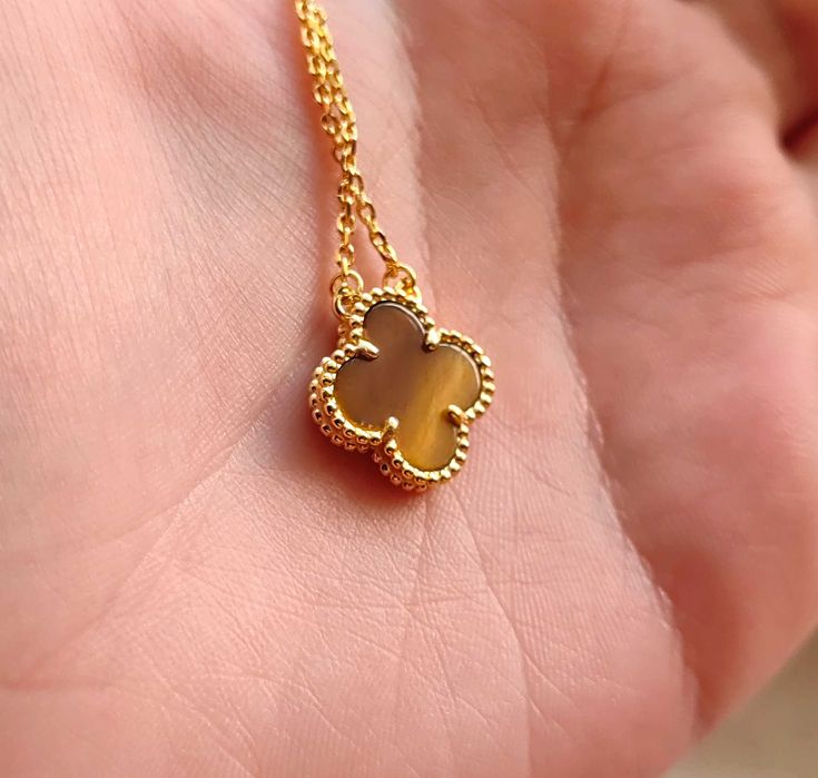 Дамско колие с детелина от тигрово око, Van Cleef & Arpels VCA