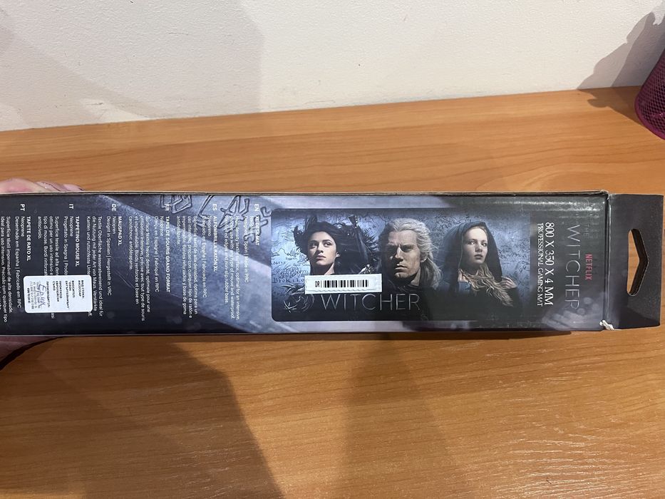 Гейминг подложка - The Witcher, XL, мека, многоцветна