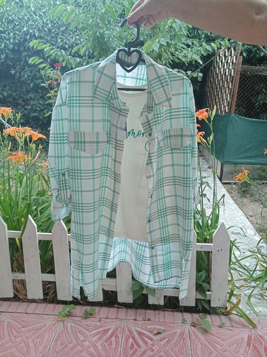 Двойка женская маичка с рубашечкой