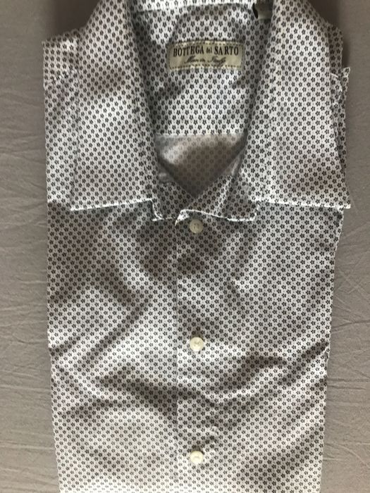 Bottega del Sarto италианска бяла риза slim fit, размер 41