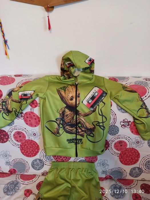 Trening Marvel Groot Hanorac Pantaloni Guardian of Galaxy copii 8-9-10