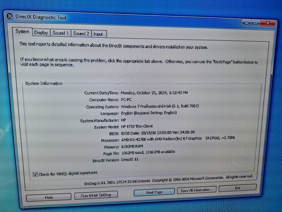 t730 AMD Quad Core