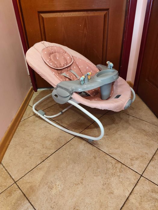LORELLI Classic Електрическа люлка-шезлонг 2в1 TANGO PEACH BEIGE STARS