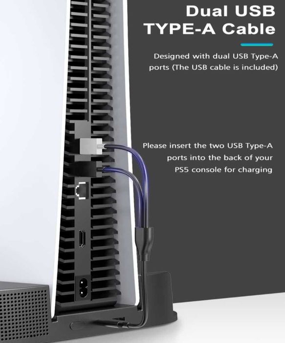 Statie multifunctionala pentru consola PS5 si pad-uri DualSense