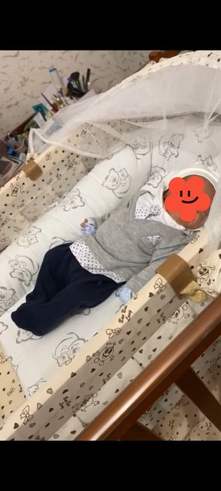 Детская кровать с люлькой