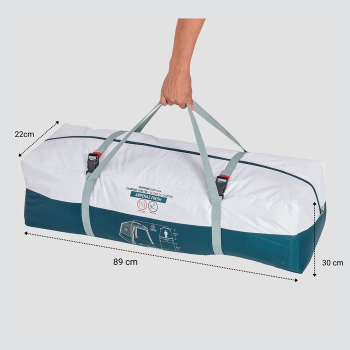 Adăpost living cu bețe Arpenaz Base Fresh - produs resigilat Decathlon