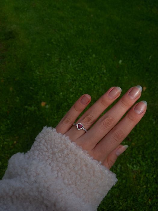 Inel pandora inima roșie