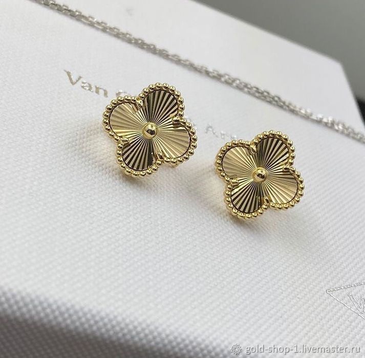 Золото серьги ван клив