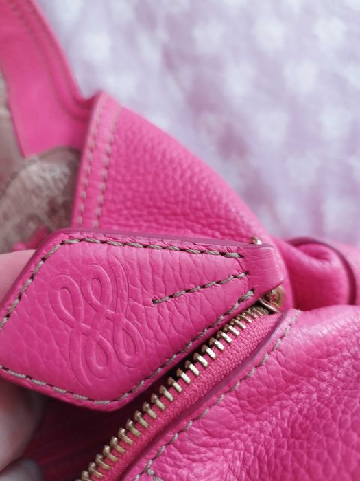 Lancel винтидж дамска чанта телешка кожа