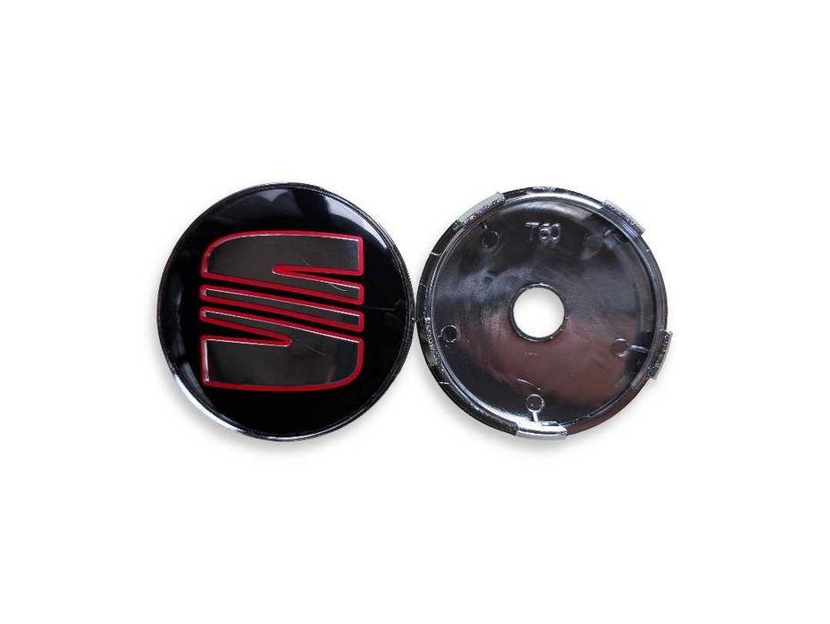 Капачки за джанти за Seat Сеат 56mm 60mm 63mm - Сребристи, Черни