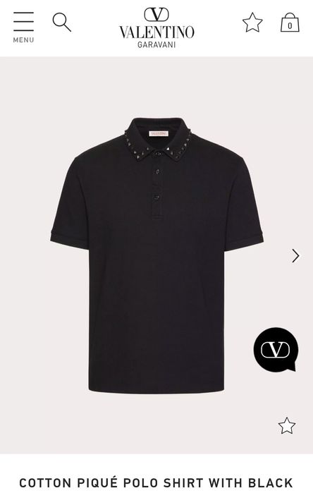 Оригинална мъжка поло тениска с яка Valentino - Размер Л + ПОДАРЪК!