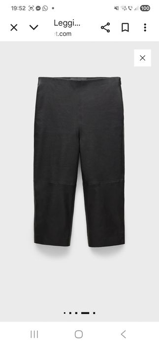 Pantaloni de piele Mango