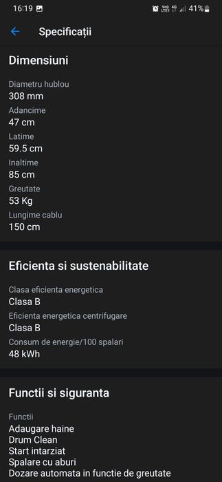 Mașina de spalat rufe automat 6kg TCL , 24 luni garanție eMag