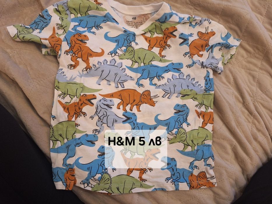 H&M летни дрехи и бански 110/116 jurassic,  pokemon , hot wheels