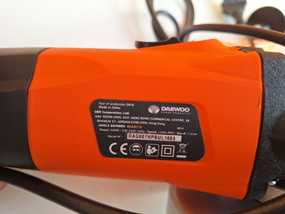 Ъглошлайф 600W, Ø115mm, DAAG115, DAEWOO